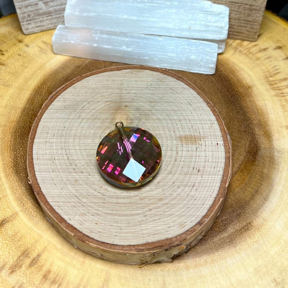 VTG| Glass Two -Tone Crystal Pendant 💙💜✨